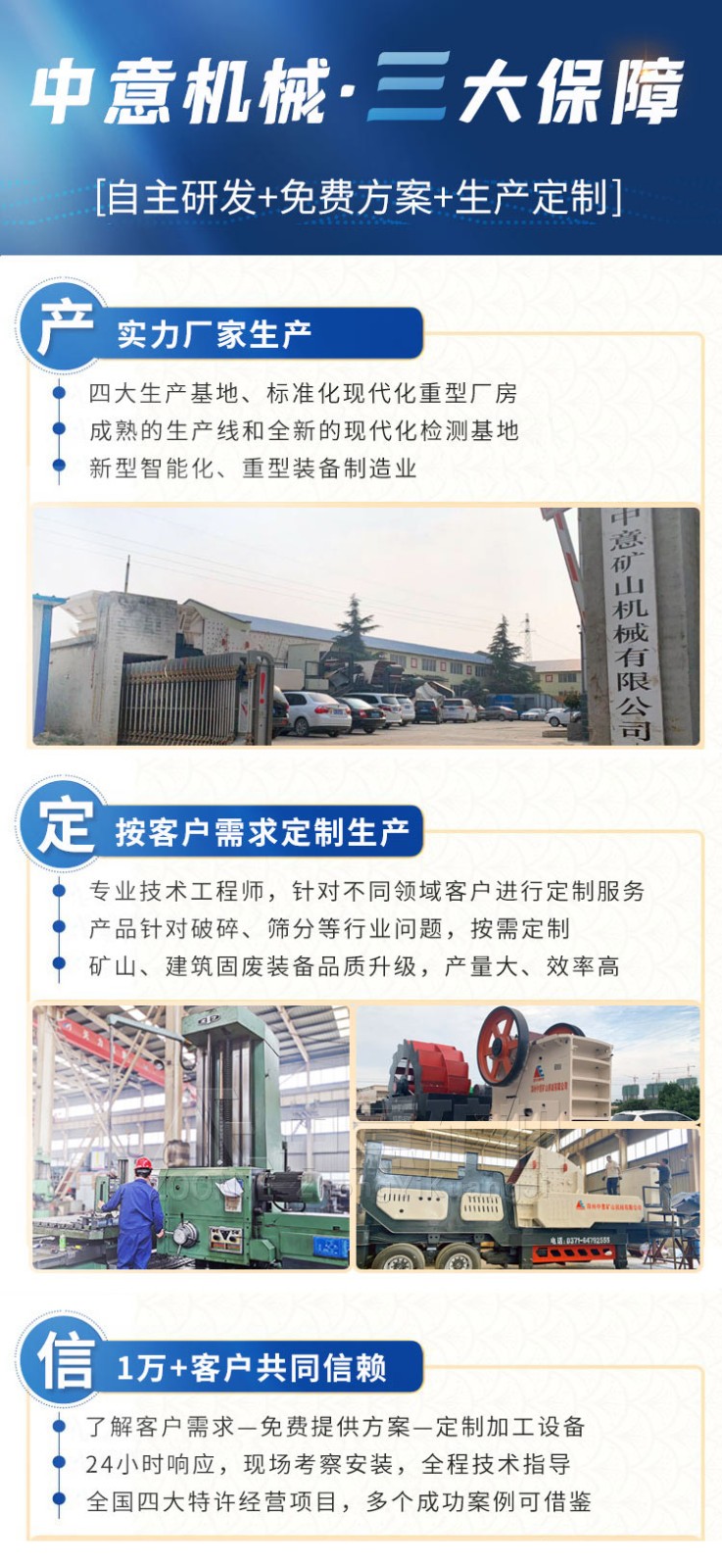 中意矿机三大保障