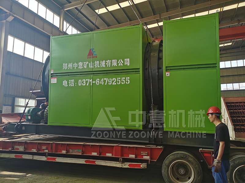 建筑拆除垃圾处理生产线滚筒筛实地工厂图片