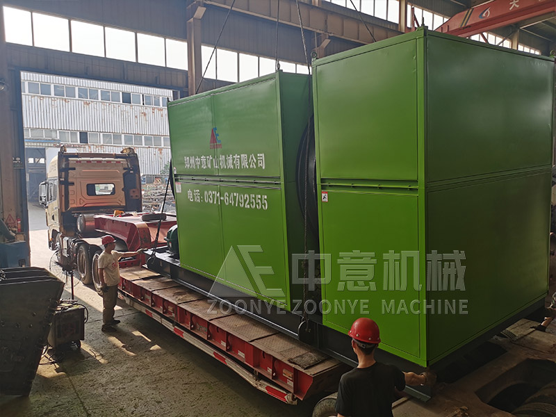 建筑垃圾处理机器滚筒筛实地工厂图片